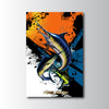 Maxcorners Marlin Fishing Pop Art Grunge Splash Design Personalized Name 3D Poster