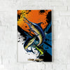 Maxcorners Marlin Fishing Pop Art Grunge Splash Design Personalized Name 3D Poster