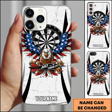 Maxcorners Darts Eagle Dartboard Just Throw It Multicolor Personalized Name 3D Phone Case