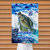 Maxcorners Crappie Fishing Ocean Camo Splash Design Personalized Name 3D Poster
