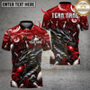 Maxcorners Bowling Flaming And Dragon Multicolor Customized Name, Team Name 3D Shirts