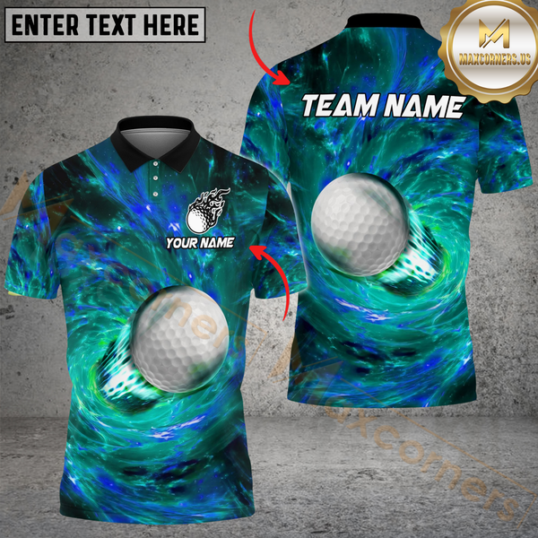 Maxcorners Golf Through The Galaxy Multicolor Customized Name, Team Name 3D Shirts