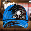 Maxcorners Golf American Flag Golf Ball & Crossed Clubs Personalized Name 3D Cap