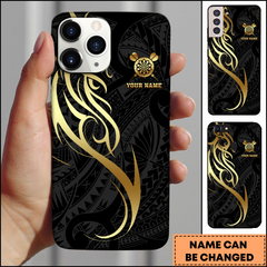 Maxcorners Darts Tribal Gold Black Personalized Name 3D Phone Case