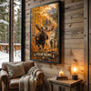 Maxcorners Bass Fishing Retro Sunset Wildlife Personalized Canvas Wall Art
