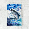 Maxcorners Chinook Fishing Ocean Camo Splash Design Personalized Name 3D Poster