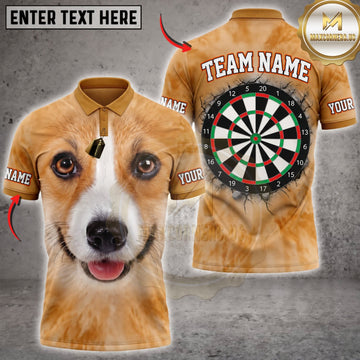 Maxcorners Darts Cute Beagle Dog Classic Dartboard Personalized Name 3D Unisex Shirt
