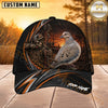 Maxcorners Hunting Orange Stripe Skull Archer and Deer Sunset Design Personalized 3D Cap