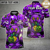 Maxcorners Bowling Shirt Zombie Teddy Cartoon Multioptions Personalized Name, Team Name Unisex 3D Shirt