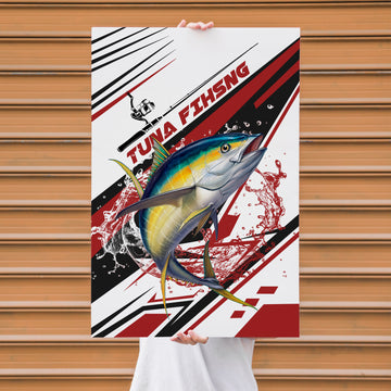 Maxcorners Tuna Fishing Power Motion Artwork Personalized Name 3D Poster