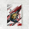 Maxcorners Bass Fishing Dynamic Splash Graphic Personalized Name 3D Poster