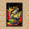 Maxcorners Tuna Fishing Power Motion Splash Personalized Name 3D Poster