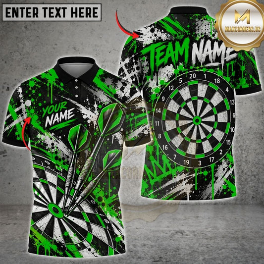 Maxcorners Darts Vivid Paint Splatter Crown Graffiti Flying Darts Target Board Graphic Multicolor Customized Name, Team Name 3D Shirts