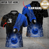 Maxcorners Bowling Crashing Meteor Multicolor Options Personalized Name, Team Name 3D Shirt