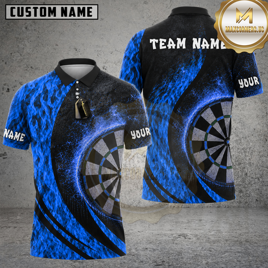 Maxcorners Darts Blazing Flame Dartboard Multicolor Customized Name, Team Name 3D Shirts