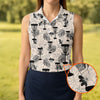 Maxcorners Minimalist Botanical Disc Golf Polo Shirt, Ladies Golf Shirts, Women’s Golf Apparel LM1507