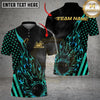 Maxcorners Bowling And Pins American Flag Hot Streak Customized Name, Team Name 3D Shirt (4 Colors)