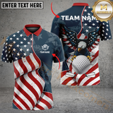 Maxcorners Freedom Eagle Golf Personalized Name 3D Unisex Shirt