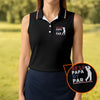 Maxcorners Black Best Papa By Par Embroidered Golf Polo Shirt, Ladies Golf Tops, Women’s Golf Polo LM1507