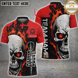 Maxcorners Inferno Skull Dart Warrior Multicolor Personalized Name, Team Name 3D Shirt