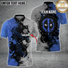 Maxcorners Darts Paint Spider Mutilcolor Options Personalized Name, Team Name 3D Polo Shirt