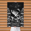 Maxcorners Walleyes Fishing Black & White Aggressive Art Personalized Name 3D Poster