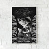 Maxcorners Walleyes Fishing Black & White Aggressive Art Personalized Name 3D Poster