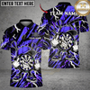 Maxcorners Darts Skull & Dartboard Graphic Multicolor Customized Name, Team Name 3D Shirts