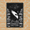 Maxcorners Tuna Fishing Black & White Camo Art Personalized Name 3D Poster