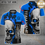 Maxcorners Inferno Skull Dart Warrior Multicolor Personalized Name, Team Name 3D Shirt