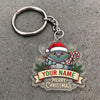 Maxcorners Personalized Funny Pigeon Merry Christmas Lights Candy Cane Hunting Acrylic Christmas Ornament And Keychain Custom Gift For Hunters 2D Flat