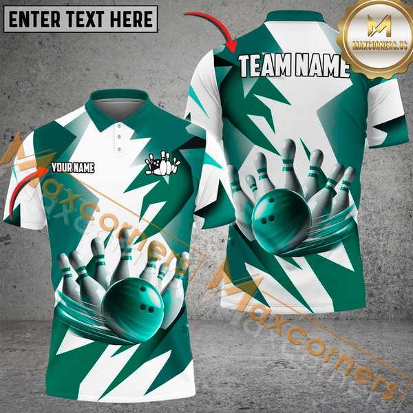 Maxcorners Light And Shadow Bowling Jersey Mutilcolor Option Customized Name, Team Name 3D Shirt