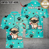 Maxcorners Bowling Pug Lover Multicolor Customized Name, Team Name 3D Shirts