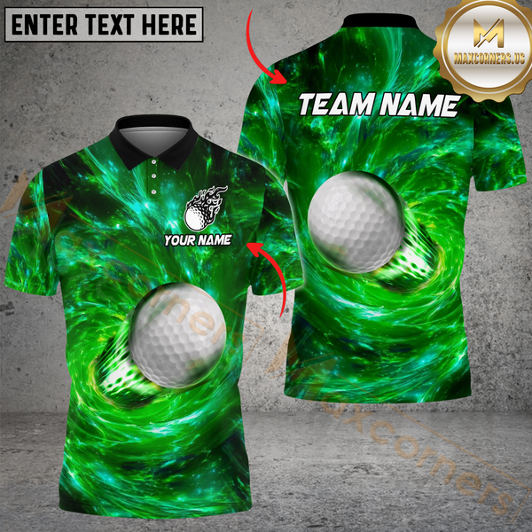 Maxcorners Golf Through The Galaxy Multicolor Customized Name, Team Name 3D Shirts