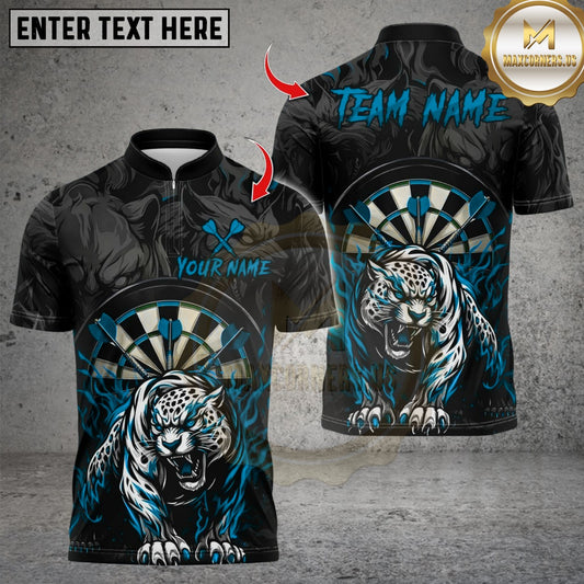 Maxcorners Darts Leopardo Dartboard Design Multicolor Customized Name, Team Name 3D Shirts