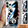 Maxcorners Billiards Black Gold 8 Ball Multicolor Personalized Name 3D Phone Case