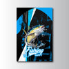 Maxcorners Yellowfin Tuna Fishing Dynamic Splash Art Personalized Name 3D Poster