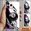 Maxcorners Billiards Golden Star 8 Ball Multicolor Personalized Name 3D Phone Case