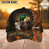 Maxcorners Hunting Orange Woodland Hunter Personalized 3D Cap