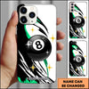 Maxcorners Billiards Golden Star 8 Ball Multicolor Personalized Name 3D Phone Case