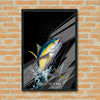 Maxcorners Tuna Fishing Dynamic Splash Art Personalized Name 3D Poster
