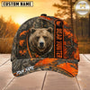 Maxcorners Hunting Orange Camo Hunter Personalized 3D Cap