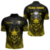 Maxcorners Yellow Smokes Skulls Dart Arrows Custom Dart Shirts For Men, Dart Team Jerseys LM064