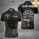 Maxcorners Darts Wolfstrike Customized Name, Team Name 3D Unisex Shirt