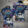 Maxcorners Graffiti Swing King Golf Polo Customized Name, Team Name 3D Shirts (4 Colors)