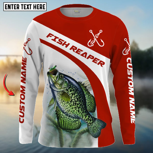 Maxcorners Crappie Fishing Fish Reaper Customize Name 3D Shirt