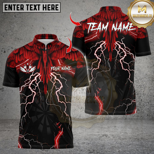 Maxcorners Darts Thunder Eagle Swing Dart Design Multicolor Customized Name, Team Name 3D Shirts