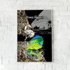 Maxcorners Mahi Mahi Fishing Tropical Splash Camo Art Personalized Name 3D Poster