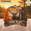 Maxcorners Hunting Orange White Camo Hunter Personalized 3D Cap