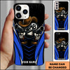 Maxcorners Billiards Cowboy 8 Ball Guns Multicolor Personalized Name 3D Phone Case